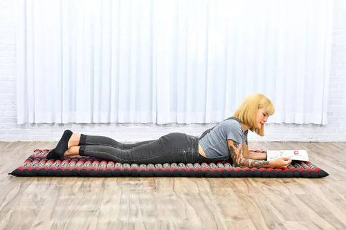 Vista 170 de Leewadee colchón tailandés enrollable para cama de invitados, tapete de yoga, para masaje tailandés, ecológico, orgánico y natural.