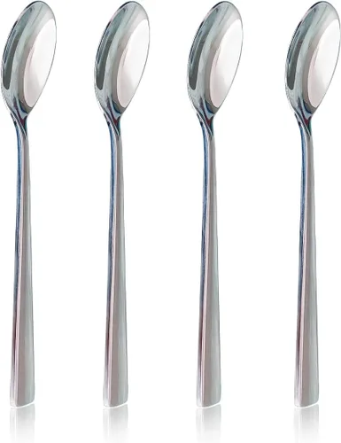 NobleEgg Cucharas de huevo para huevos duros suaves, café, postres, acero inoxidable 18/8, 5.5 pulgadas, juego de 4