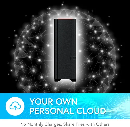 Vista 2 de BUFFALO LinkStation 210 6TB 1-Bay NAS Almacenamiento conectado en red con discos duros HDD incluidos Almacenamiento NAS que funciona como nube