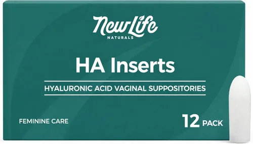 NewLife Naturals Supositorios vaginales de ácido hialurónico para mujeres de 5 mg | Hidratante vaginal para sequedad, irritación y alivio de la