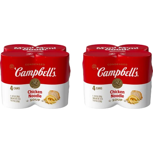 Vista 16 de Campbell's Sopa condensada de fideos de pollo con un 25% menos de sodio, lata de 10.75 onzas (paquete de 4)