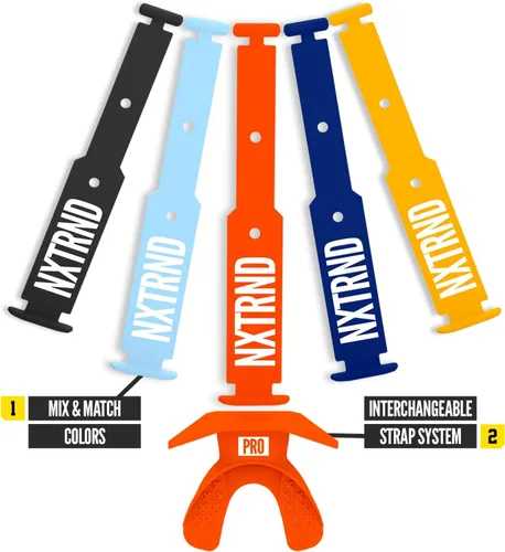 Vista 77 de Nxtrnd One Protector Bucal de Fútbol Americano, Correa Incluida, Se Adapta a Adultos y Jóvenes (Negro)