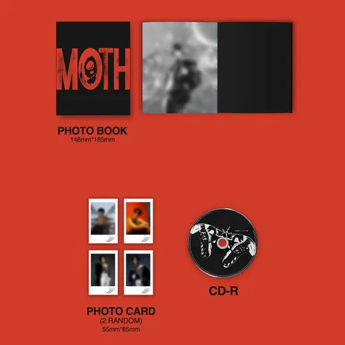 Vista 3 de WOO SUNG MOTH Sleeve + Box + Photo Book + Photo Card R