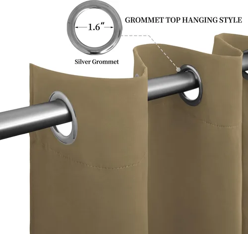 Vista 27 de Easy-Going - Cortinas opacas para dormitorio, aislamiento térmico sólido con ojales, cortinas de ventana para reducción de ruido, cortinas