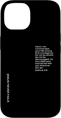 Vista 4 de iPhone 13 Pro Max Be Strong And Courageous, Joshua 1, funda cristiana del día del padre