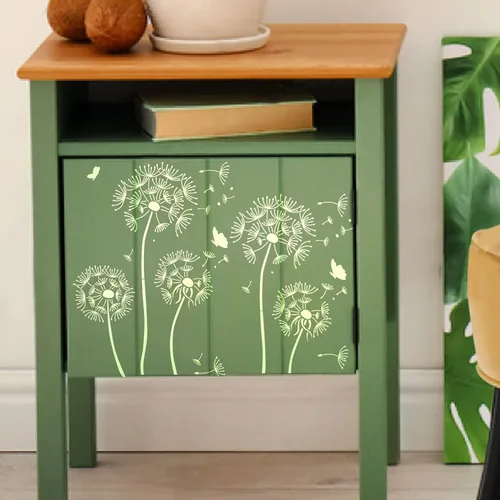 Vista 3 de GSS Designs - Plantilla de diente de león grande de 12 x 16 pulgadas, plantillas de flores y mariposas para pintar en paredes de madera, muebles