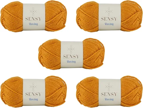 Vista 13 de Sensy Roving - Ovillo de lana multicolor, 3.5 onzas, 132 yardas, calibre 5, voluminoso (otoño)