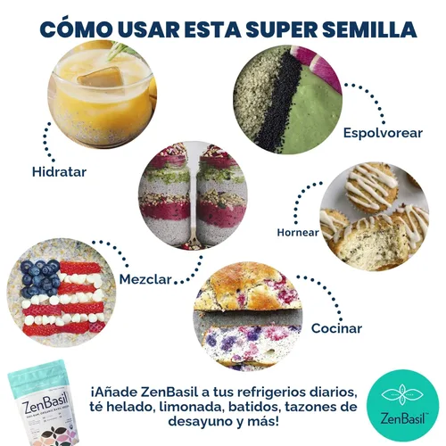 Vista 3 de Zen Basil Semillas semillas de albahaca comestibles USDA orgánicas, kosher, sin OMG, libres de lectina, sin gluten, a base de plantas, keto