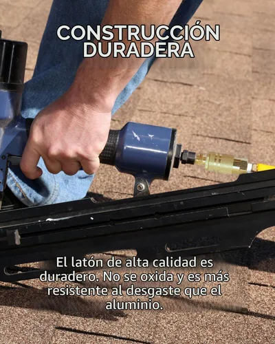 Vista 8 de Acoplador industrial macho de latón de 1/4 pulgadas, paquete de 2