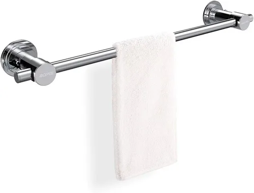 Vista 9 de BOPai Toallero extensible con ventosa de 17-28.5 pulgadas, barra extraíble para puerta de ducha, níquel cepillado