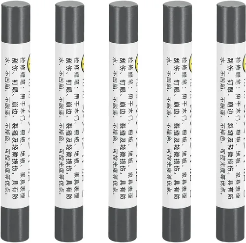 Vista 87 de uxcell Lápices de reparación de muebles, 5 unidades, barra de relleno de cera de madera, marcadores de muebles para retoques - para agujeros