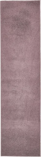 Vista 16 de Unique Loom Studio Solid Shag Collection Urban Modern - Alfombra de área supersuave y de felpa, 2 x 6 pies 7 pulgadas, rojo