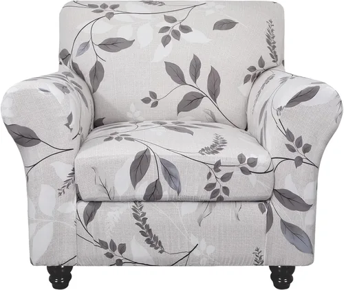 Vista 52 de SearchI Funda elástica para sofá, funda para sillón de 2 piezas con funda de cojín separada para silla, protector de muebles lavable para sala