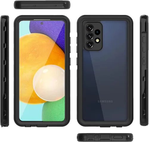 Vista 5 de AICase Funda impermeable para Samsung A52A52S con protector de pantalla integrado, certificado IP68 360, cuerpo completo, a prueba de golpes
