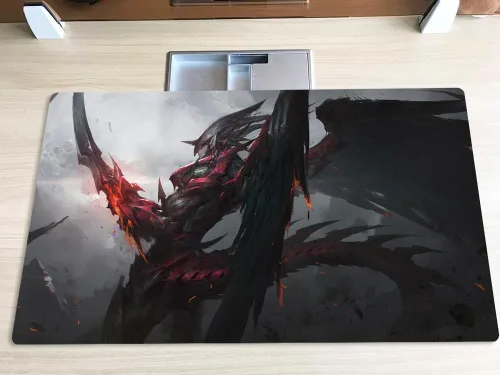 Vista 4 de Nueva Alfombrilla de Juego Mlikemat Blue-Eyes Ultimate Dragon TCG CCG para Juego de Cartas Coleccionables Sin Zonas + Bolsa Gratis