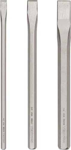 Vista 9 de TEKTON Juego de cinceles fríos, 3 piezas (1/2, 3/4, 1 pulgada) PNC91003 Fabricado en Estados Unidos