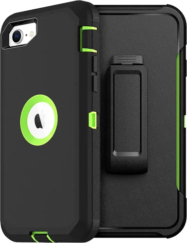 Vista 17 de MXX Funda diseñada para iPhone SE 2020/SE 2022, funda protectora resistente con protector de pantalla [3 capas] cubierta de protección de goma