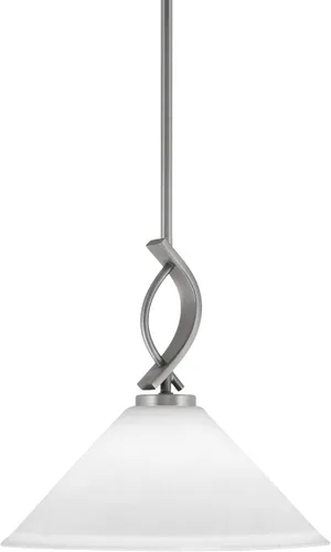 Vista 118 de Toltec Lighting Cavella Stem Colgado Mini colgante, acabado grafito, vidrio de burbujas ahumado de 4 pulgadas
