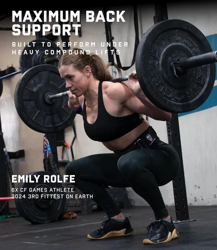 Vista 4 de Gymreapers Cinturón de Levantamiento de Pesas con Bloqueo Rápido para Hombres Cinturón de Gimnasio para Powerlifting Cinturón de Peso Muerto