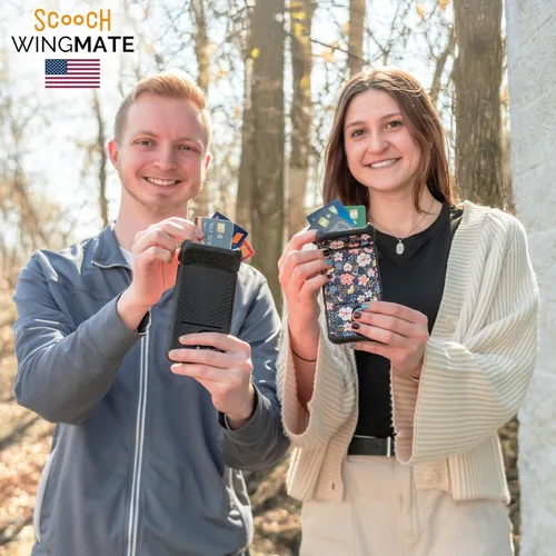 Vista 2 de Scooch Wingmate - Funda para iPhone 14 con tarjetero y ranura oculta para tarjetas y protección RFID para hasta 4 tarjetas, protección contra caídas