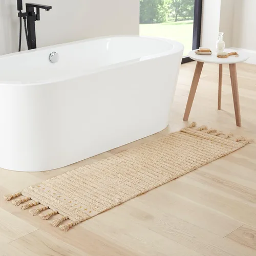 Vista 17 de Lucky Brand Alfombra Corredor Bohemia de Algodón con Flecos - 20' x 68" Alfombra de Baño Azul Aguamarina