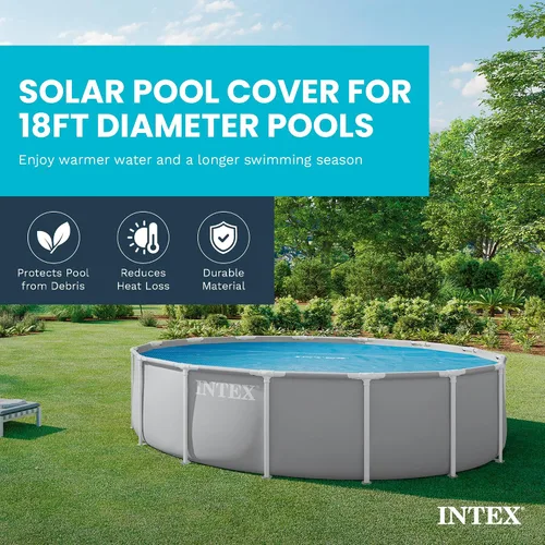 Vista 3 de Intex Cubierta solar para piscinas de 9.5 pies de diámetro de fácil colocación y estructura