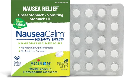 Boiron Alivio de las náuseas para el malestar estomacal, las náuseas y los vómitos debido a la gripe estomacal, la indulgencia excesiva o el mareo