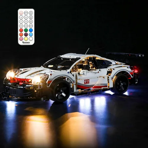 BRIKSMAX Kit de iluminación LED para Technic Porsche 911 RSR, compatible con el modelo de bloques de construcción Lego 42096, no incluye el juego de