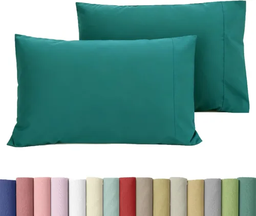 Vista 23 de WINLIFE Juego de 2 fundas de almohada de algodón 100%, tamaño estándar, de fibras largas, 20×26 pulgadas, fundas de almohada frescas, transpirables