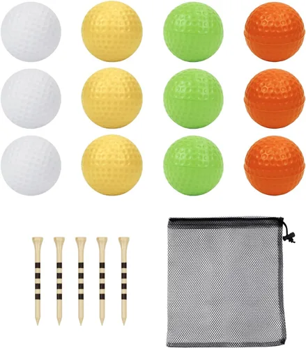 Paquete de 40 pelotas de práctica de golf de espuma, sensación realista y bolas de entrenamiento de vuelo limitadas para interiores o exteriores