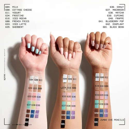 Vista 5 de NYX PROFESSIONAL MAKEUP Lápiz de ojos jumbo, barra de sombra de ojos mezclable y lápiz delineador de ojos, yogur