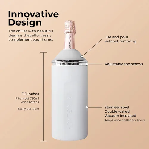 Vista 7 de Vinglacé Recipiente aislante para vino de acero inoxidable
