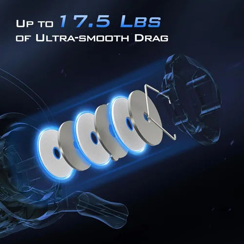 Vista 2 de KastKing Centron & Centron Lite - Carrete de pesca giratorio de agua dulce y salada, arrastre máximo de hasta 17.5 libras, relación de engranaje