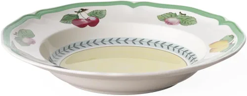 Vista 2 de Villeroy & Boch French Garden Fleurence - Sopa de borde de 9 pulgadas, porcelana premium, blancomulticolor