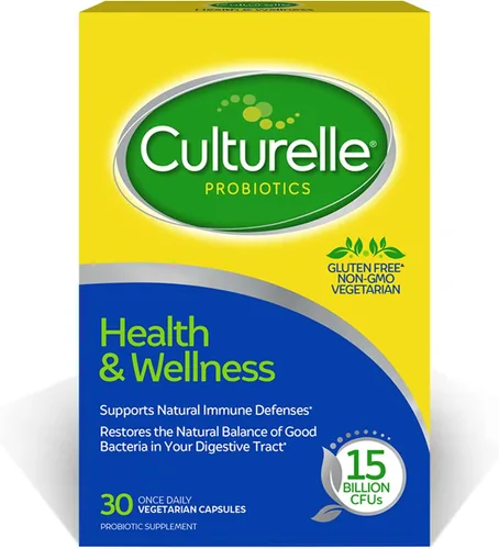 Culturelle Health & Wellness Probiótico diario para mujeres y hombres, 30 unidades, 15 mil millones de UFC y una cepa probiótica probada que apoya