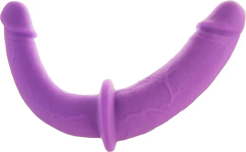 Vista 3 de Strap U Double Charmer - Juego de consolador doble de silicona de alta calidad, correa de penetración con arnés ajustable, diseño reversible