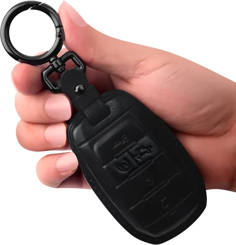 Vista 13 de Tukellen para Funda de Llavero de Dodge Funda de Llavero de Cuero Genuino Funda Protectora Compatible con 2019-2025 Dodge RAM 1500 2500 3500 Carcasa