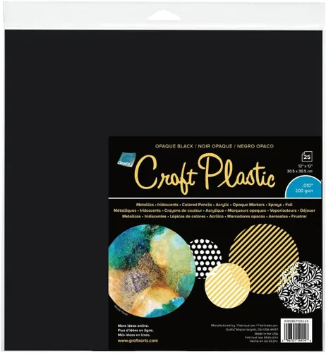 Vista 10 de Grafix Plástico opaco para manualidades, película de plástico opaca de 0.010 pulgadas, película duradera y flexible, perfecta para manualidades
