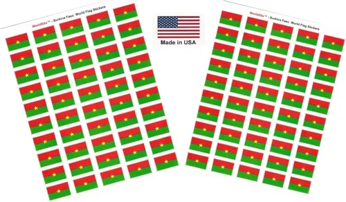 Vista 245 de 100 calcomanías de la bandera de Afganistán, dos hojas de 50, 1.5" x 1" hechas en Estados Unidos, calcomanías autoadhesivas para álbum de recortes