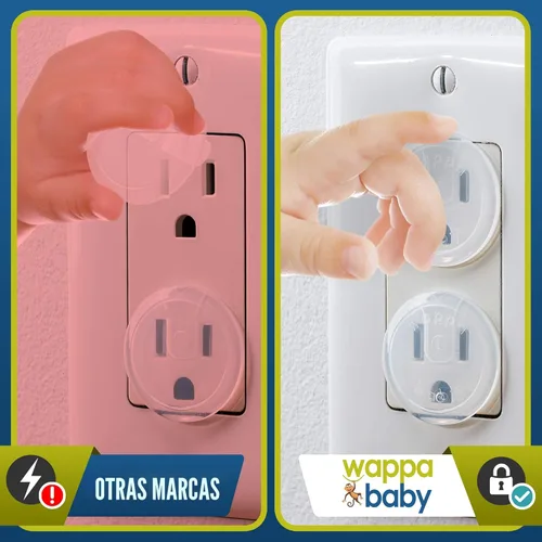 Vista 9 de Fundas transparentes (paquete de 50) - Fundas de enchufe de seguridad para bebés - Duraderas y estables - A prueba de niños tus enchufes fácilmente