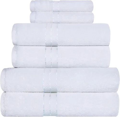 Vista 17 de Superior Juego de toallas de algodón turco ultra afelpadas de 10 piezas, ideal para baño principal, baño de invitados, secado rápido, ducha, spa