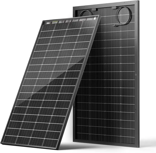 Vista 11 de HQST Bifacial - Panel solar monocristalino de 100 W y 12 V, paneles solares monocristalinos de 9BB con módulo de alta eficiencia del 25 % de energía