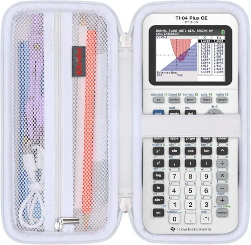 Vista 11 de Elonbo Funda de transporte para calculadora gráfica a color Texas Instruments TI-84 Plus CE/TI-84 Plus/TI-83 Plus/TI-83 Plus CE, bolsillo de malla