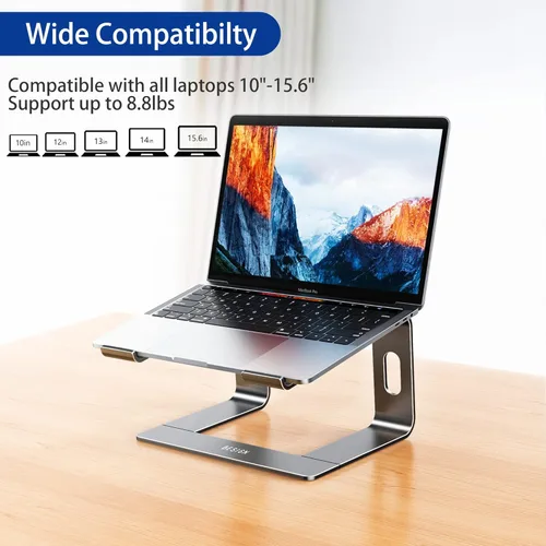 Vista 3 de BESIGN LS03 - Soporte de aluminio para laptop, soporte ergonómico desmontable para computadora, soporte para portátil compatible con Air, Pro, Dell