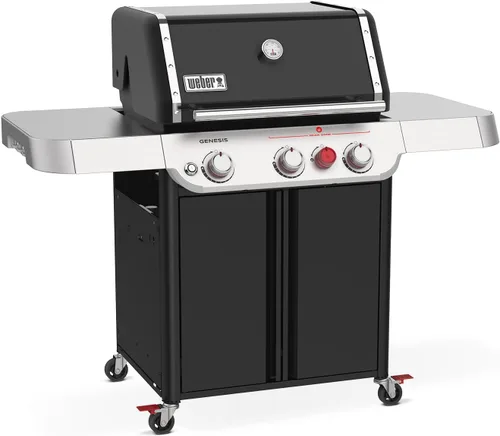 Vista 3 de Weber Genesis E-325 - Parrilla de gas de propano líquido para cocinar al aire libre, 3 quemadores, color negro