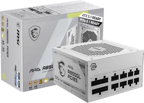Vista 14 de MSI MAG A650GL, fuente de alimentación para juegos compacta totalmente modular de 650W, 80+ Gold, PSU ATX, garantía de 10 años