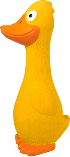 Vista 4 de CHIWAVA Paquete de 2 juguetes de látex para perros de 7.9 pulgadas, juego interactivo de pato amarillo para perros pequeños y medianos
