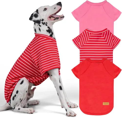 Vista 9 de KYEESE Paquete de 3 suéteres para perros pequeños, sudadera suave y elástica para perros pequeños, hembras y niños, camisa de forro polar ligero