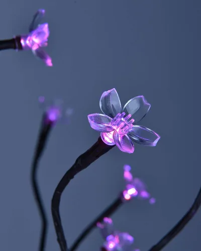 Vista 6 de Lightshare Árbol iluminado de flor de cerezo de 5 pies, RGB con control remoto, 16 modos de cambio