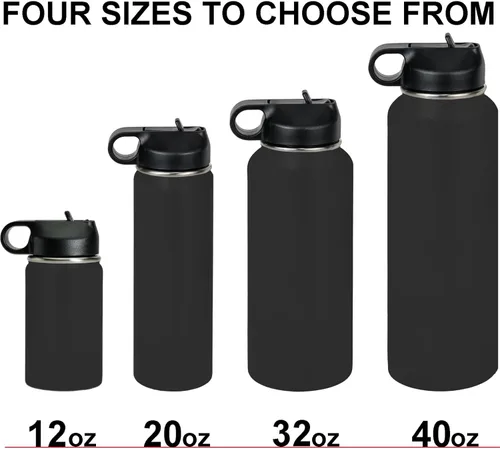 Vista 7 de LaserGram Personalized Water Bottle, World's Greatest Nephew, Stainless Steel Double Wall Vacuum Insulated with Flip Top Straw, Custom Engraved Gift